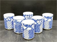 Asian Blue & White Tea Cups