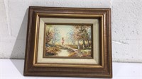 Small Antique Oil Painting M15B
