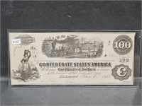 1863 Confederate $100 Note