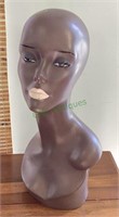 Vintage African-American mannequin female bust