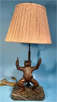 Theodore Alexander Bronze Conductor Frog Lamp