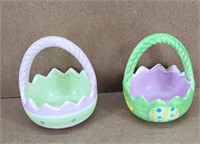 Small Decorative Ceramic Easter Baskets