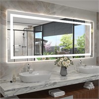 LED Wall Bathroom Mirror 72x40  Vanity w/ Lights