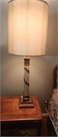Pair of Tall shade lamps approx 41 inches tall