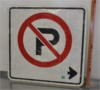 Retired No Parking road sign, 23.5x23.5