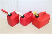 (3) Poly Gas Cans