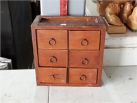 home made wood box spice cabinet