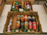4 Large Flats Of Mostly 12 oz. Pull Tab Beer Cans-