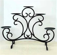 Candelabra 5 Pillar Candles Wrought Iron