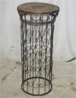 Wrought Iron 12" Round 27" Tall Plant Stand