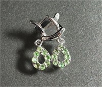 925 Sterling Silver Tsavorite Earrings