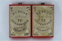 2 Dupont FF Gunpowder Tins