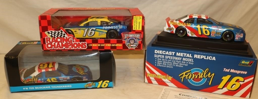 3 Ted Musgrave #16 Nascar Collectibles: