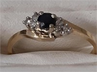 10 K Gold Ring with Stone Size 6.75
