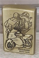 Motorcycle themed lighter, working, needs fluid