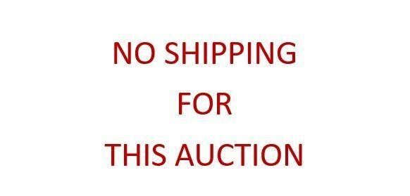 No shipping for this auction