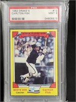 PSA Graded Carlton Fisk Baseball Card Mint 9