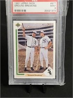 PSA Graded Baseball Card "Ground Breaking" Mint 9