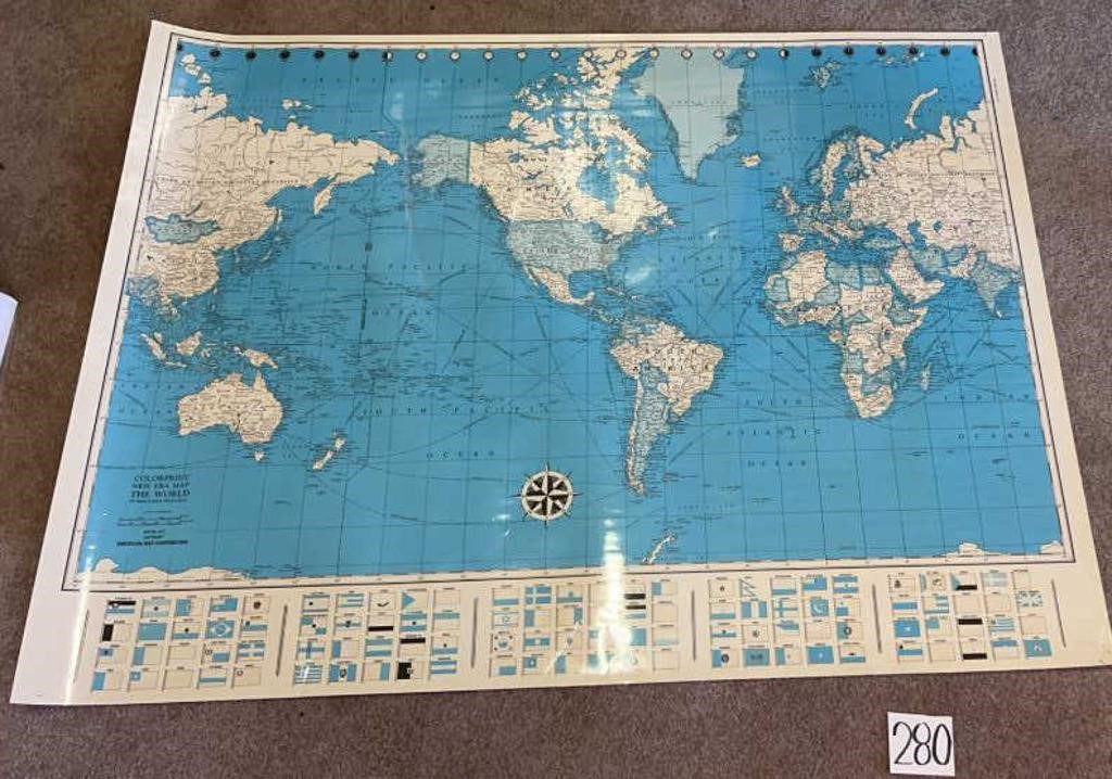 Large world “old” map 50 x 38 limited