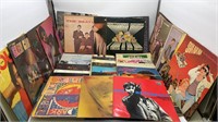 Box of rock and roll vinyl albums
