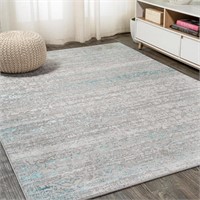 Gray/Turquoise 8 ft. X 10 ft. rug