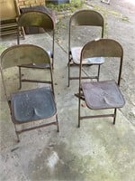 4- Vintage Folding Chairs