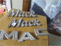 2 Metal Mack Emblems & 3 Mac Letters
