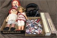 Shirley temple, raggedy ann dolls, political