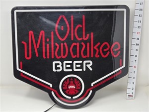 Old Milwaukee Beer Plastic Lighted Sign