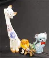Two various Kitsch ceramic cat figures