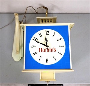 1960 Hamm's Beer Lighted Revolving Clock