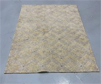 Yellow & Gray Large Rectangle Area Rug 5ft x 7ft