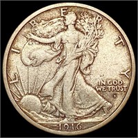 1916-D Walking Liberty Half Dollar LIGHTLY