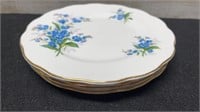 4 Royal Albert Forget Me Not 6.25" Bread Plates