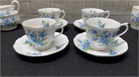 4 Royal Albert Forget Me Not Cups & Saucers