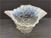 Opalescent Footed Candy Dish, 8 " D x 4 “ T