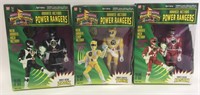 3 Vintage Bandai 8" Power Rangers Action Figures