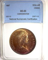 1967 Dollar NNC MS66 Confederation