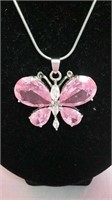 Stunning Crystal Butterfly Necklace - Lovely Gift