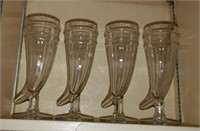 4 Pc Glass Horn Cup