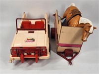 MATTEL BARBIE TRUCK, TRAILER & HORSE