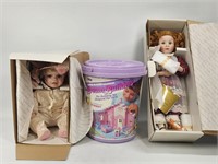 2) COLLECTOR DOLLS & TYCO DREAM BUILDERS SET