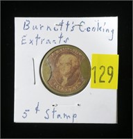 U.S. encased postage stamp "Burnett's Cooking