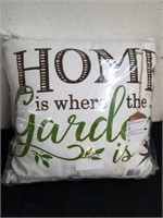 New home is where the garden is throw pillow 15 x