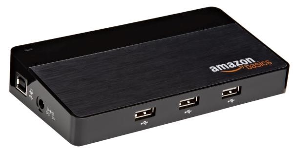 Amazon Basics 10 Port USB 2.0 Hub, 5-Pack