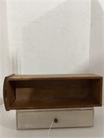 Wooden Drawer and Hanging Shelf