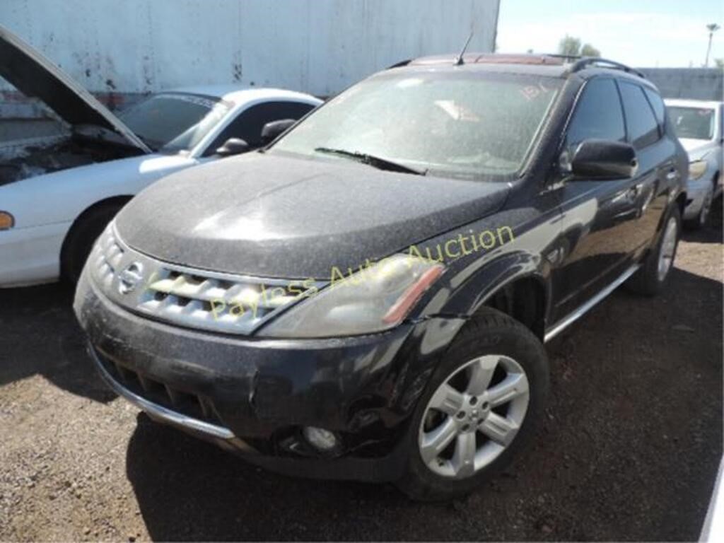 2007 Nissan Murano JN8AZ08T97W521075 Black