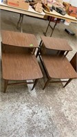 2 MATCHING MID CENTURY MODERN END TABLES