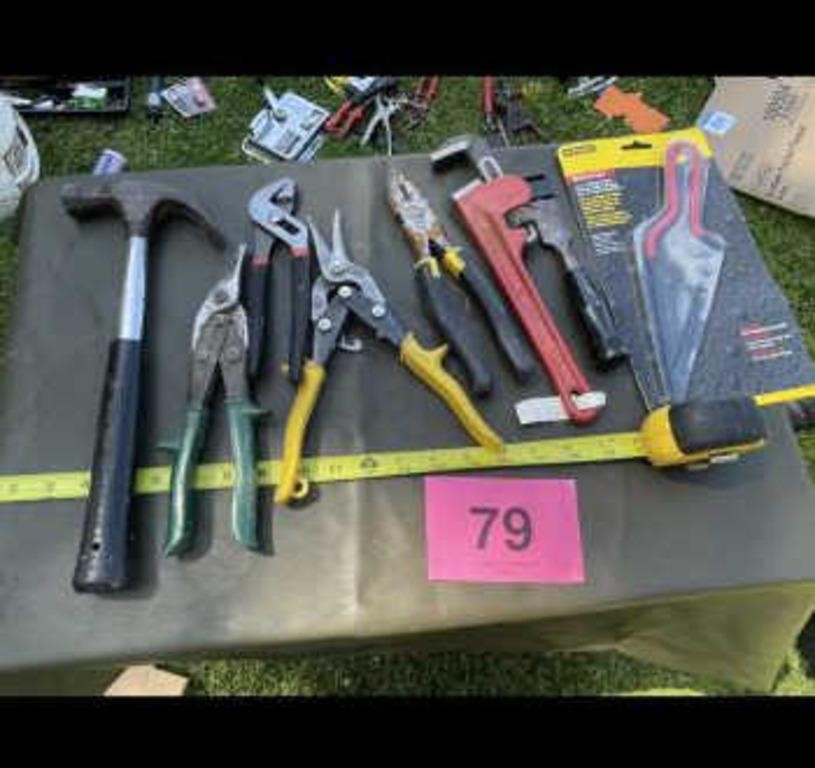 Stanley Mini Hacksaw, Hammer, Clamp, &