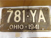 License plate, 1941